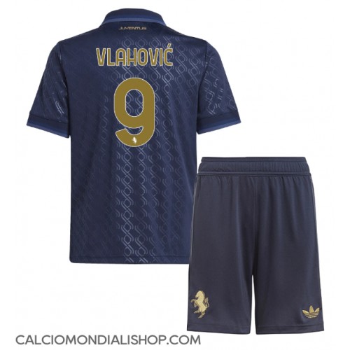 Maglie da calcio Juventus Dusan Vlahovic #9 Terza Maglia Bambino 2024-25 Manica Corta (+ Pantaloni corti)